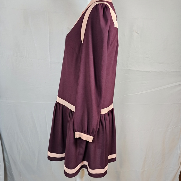 Adelyn Rae Burgundy and Peach Dress - Picture 3 of 11